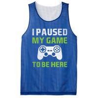 I Paused My Game To Be Here Funny Vintage Video Gamer Gift Mesh Reversible Basketball Jersey Tank