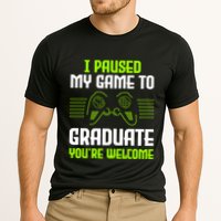 I Paused My Game To Graduate Funny Graduation Graduate Gamer Cooling Performance Crew T-Shirt