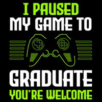 I Paused My Game To Graduate Funny Graduation Graduate Gamer Drawstring Bag
