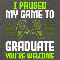 I Paused My Game To Graduate Funny Graduation Graduate Gamer Cotton Canvas Backpack
