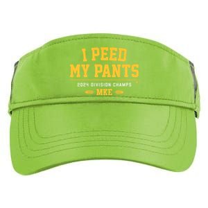 I Peed My Pants Milwaukee Baseball Division Champs Adult Drive Performance Visor