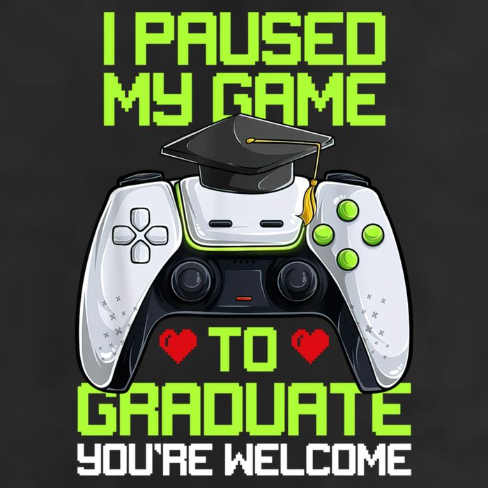 I Paused My Game To Graduate Funny Graduation Graduate Gamer 7 Panel Mesh Trucker Snapback Hat
