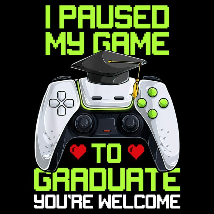 I Paused My Game To Graduate Funny Graduation Graduate Gamer Cooling Performance Crew T-Shirt