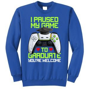 I Paused My Game To Graduate Funny Graduation Graduate Gamer Sweatshirt