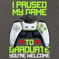I Paused My Game To Graduate Funny Graduation Graduate Gamer Cotton Canvas Backpack