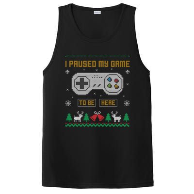 I Paused My Game To Be Here Gaming Ugly Christmas Gift PosiCharge Competitor Tank