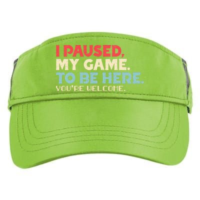 I Paused My Game To Be Here You're Welcome Retro Gamer Gifts  Adult Drive Performance Visor