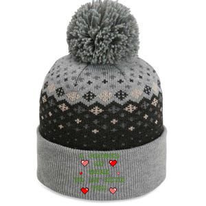 I Paused My Game To Be With You Funny Romantic The Baniff Cuffed Pom Beanie