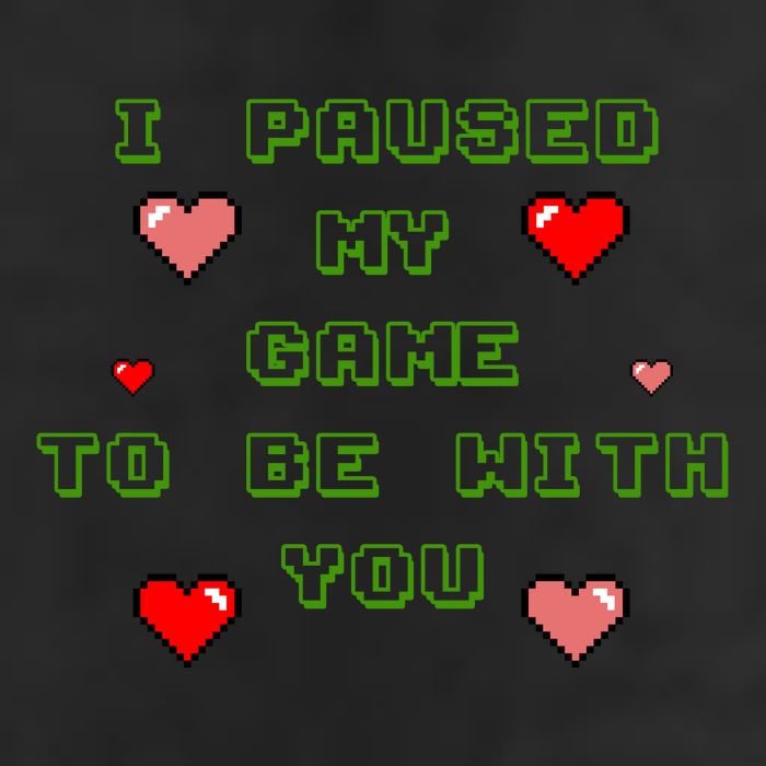 I Paused My Game To Be With You Funny Romantic 7 Panel Mesh Trucker Snapback Hat