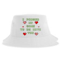 I Paused My Game To Be With You Funny Romantic Sustainable Bucket Hat