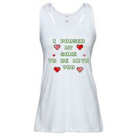 I Paused My Game To Be With You Funny Romantic Ladies Essential Flowy Tank