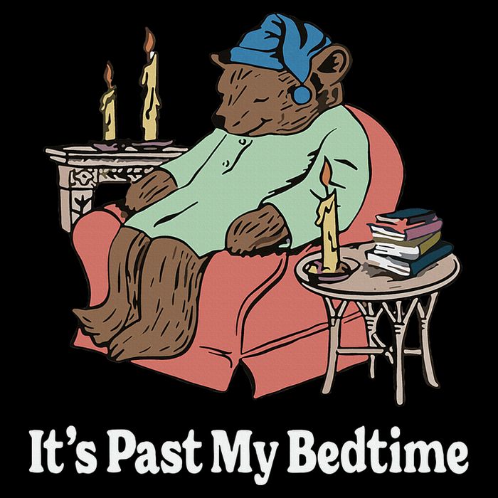 ItS Past My Bedtime Sleepy Bear Time Reading Button