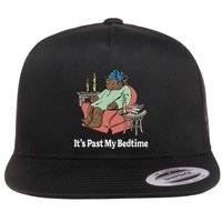 ItS Past My Bedtime Sleepy Bear Time Reading Flat Bill Trucker Hat