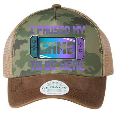 I Paused My Game To Be Here Video Game Controller Gaming Legacy Tie Dye Trucker Hat