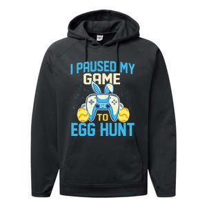 I Paused My Game To Egg Hunt - Easter Sunday Bunny Gamers Performance Fleece Hoodie