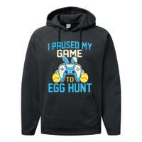 I Paused My Game To Egg Hunt - Easter Sunday Bunny Gamers Performance Fleece Hoodie