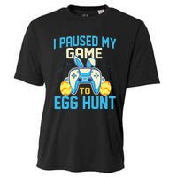 I Paused My Game To Egg Hunt - Easter Sunday Bunny Gamers Cooling Performance Crew T-Shirt