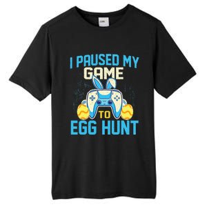 I Paused My Game To Egg Hunt - Easter Sunday Bunny Gamers Tall Fusion ChromaSoft Performance T-Shirt