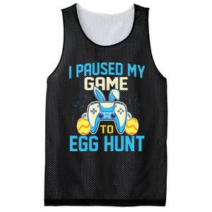 I Paused My Game To Egg Hunt - Easter Sunday Bunny Gamers Mesh Reversible Basketball Jersey Tank