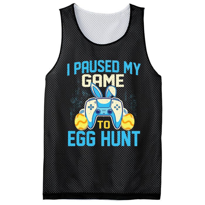 I Paused My Game To Egg Hunt - Easter Sunday Bunny Gamers Mesh Reversible Basketball Jersey Tank