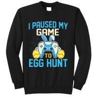 I Paused My Game To Egg Hunt - Easter Sunday Bunny Gamers Tall Sweatshirt