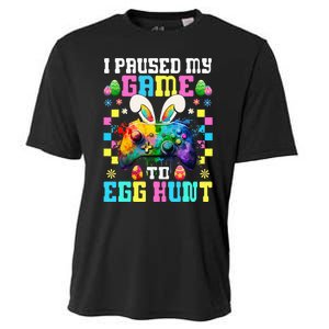 I Paused My Game To Egg Hunt Easter Funny Gamer Cooling Performance Crew T-Shirt