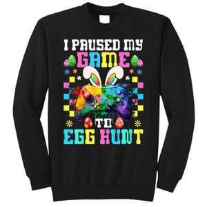 I Paused My Game To Egg Hunt Easter Funny Gamer Sweatshirt