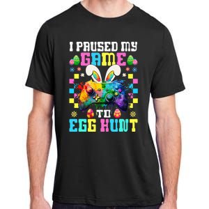 I Paused My Game To Egg Hunt Easter Funny Gamer Adult ChromaSoft Performance T-Shirt