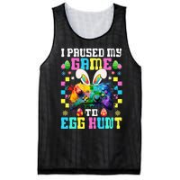 I Paused My Game To Egg Hunt Easter Funny Gamer Mesh Reversible Basketball Jersey Tank