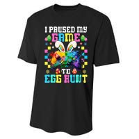 I Paused My Game To Egg Hunt Easter Funny Gamer Performance Sprint T-Shirt