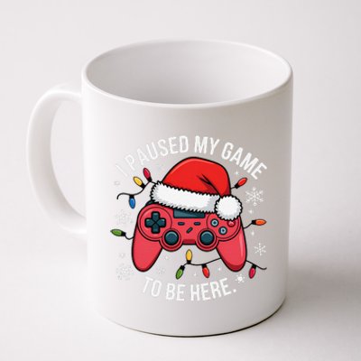 I Paused My Game To Be Here Funny Christmas Controller Gamer Coffee Mug