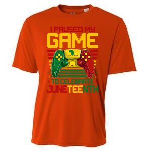 I Paused My Game To Celebrate Juneteenth Controller Gamer Gift Cooling Performance Crew T-Shirt