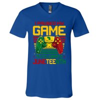 I Paused My Game To Celebrate Juneteenth Controller Gamer Gift V-Neck T-Shirt