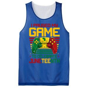 I Paused My Game To Celebrate Juneteenth Controller Gamer Gift Mesh Reversible Basketball Jersey Tank