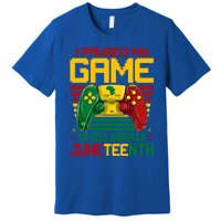 I Paused My Game To Celebrate Juneteenth Controller Gamer Gift Premium T-Shirt