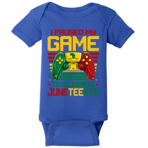 I Paused My Game To Celebrate Juneteenth Controller Gamer Gift Baby Bodysuit