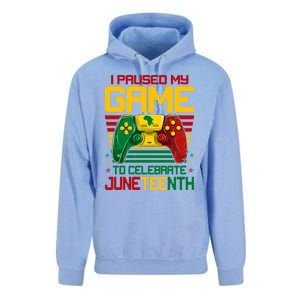 I Paused My Game To Celebrate Juneteenth Controller Gamer Gift Unisex Surf Hoodie