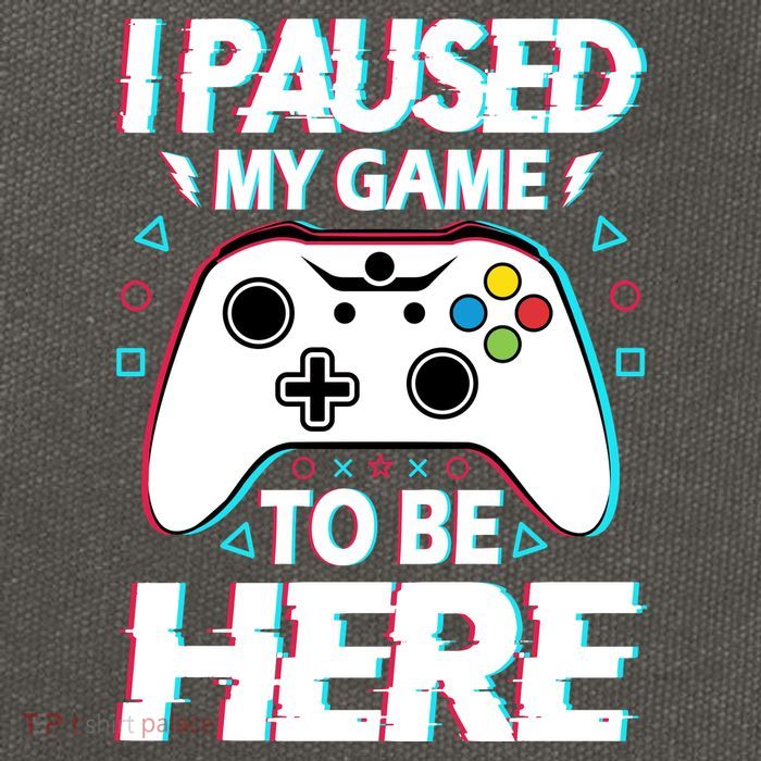 I Paused My Game To Be Here Funny Gamer Gaming Cotton Canvas Backpack