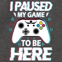 I Paused My Game To Be Here Funny Gamer Gaming Vector Backpack