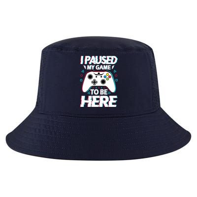 I Paused My Game To Be Here Funny Gamer Gaming Cool Comfort Performance Bucket Hat