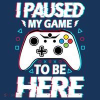 I Paused My Game To Be Here Funny Gamer Gaming Short Acrylic Beanie
