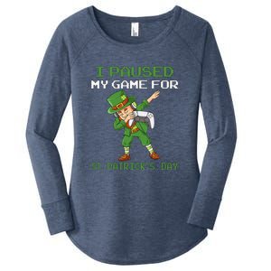 I Paused My Game For St Patricks Day Dabbing Women's Perfect Tri Tunic Long Sleeve Shirt