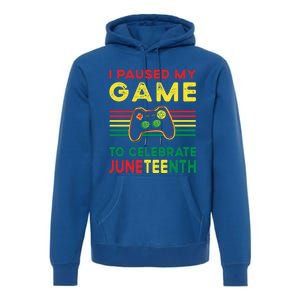 I Paused My Game To Celebrate Juneteenth Gamer Cool Gift Premium Hoodie