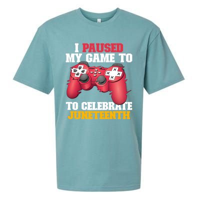 I Paused My Game To Celebrate Juneteenth Freedom Day Gift Sueded Cloud Jersey T-Shirt