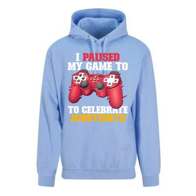 I Paused My Game To Celebrate Juneteenth Freedom Day Gift Unisex Surf Hoodie