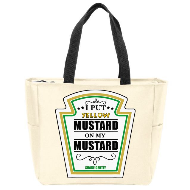 I Put Mustard On My Mustard Halloween Couple Team Zip Tote Bag