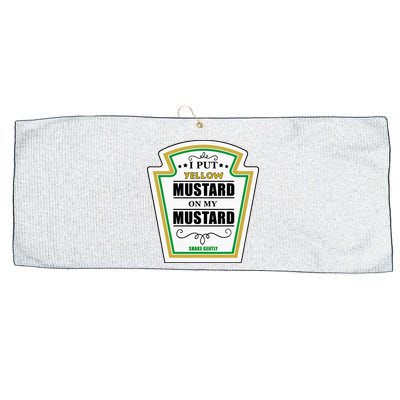 I Put Mustard On My Mustard Halloween Couple Team Large Microfiber Waffle Golf Towel