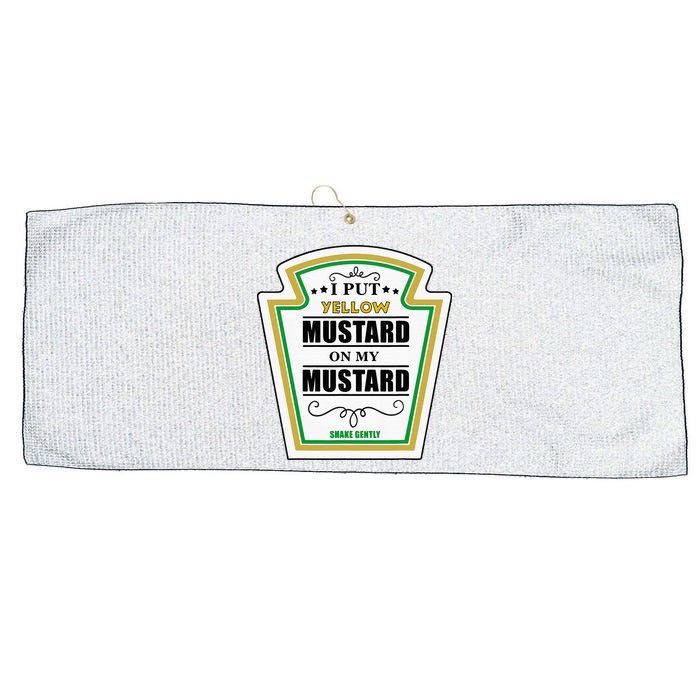 I Put Mustard On My Mustard Halloween Couple Team Large Microfiber Waffle Golf Towel