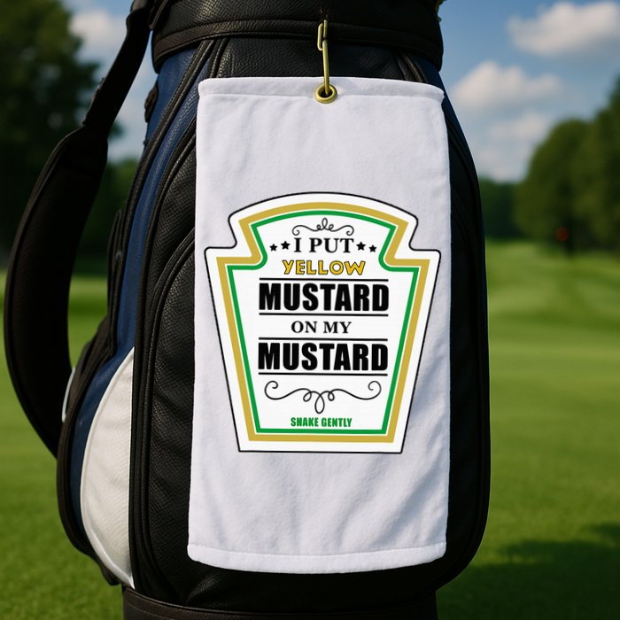 I Put Mustard On My Mustard Halloween Couple Team Golf Towel
