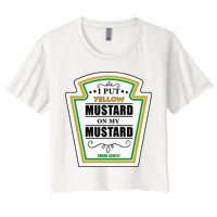 I Put Mustard On My Mustard Halloween Couple Team Women's Crop Top Tee
